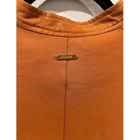 GUESS Asymmetrical Zipper Brown Blazer - Picture 5 of 6